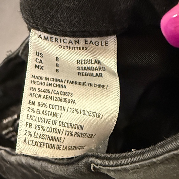 American Eagle Outfitters Black Distressed Skinny Jeans - Picture 3 of 3
